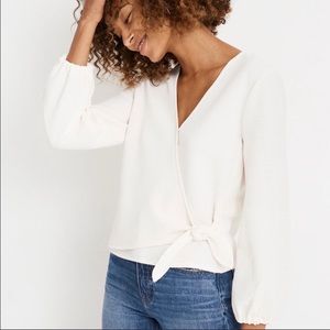 Madewell Tops Madewell Texture Thread Crepe Wrap Top. Size Small.